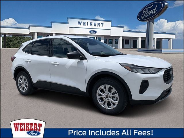 2025 Ford Escape Active in Oxford White — front three-quarter view