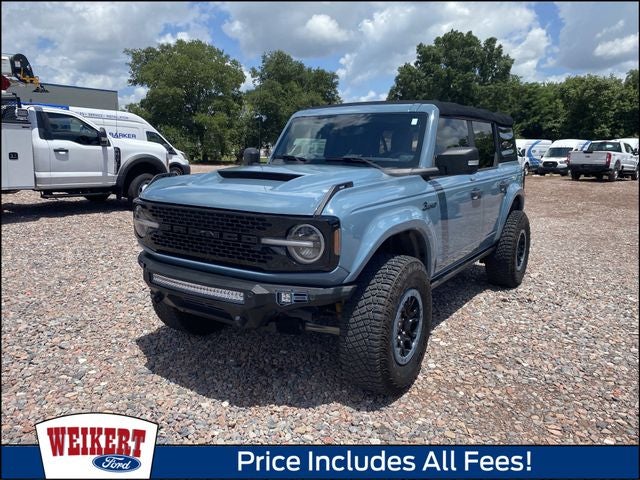 2022 Ford Bronco Wildtrak in Area 51 — front three-quarter view