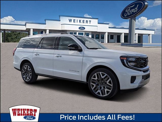 2026 Ford Expedition Max Platinum in Star White Metallic Tri-Coat — front three-quarter view