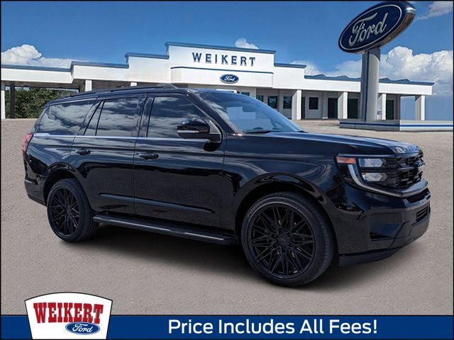 2025 Ford Expedition Active in Agate Black Metallic — front three-quarter view