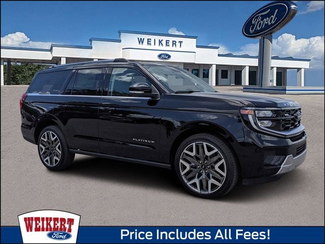 2026 Ford Expedition Platinum in Black Metallic — front three-quarter view