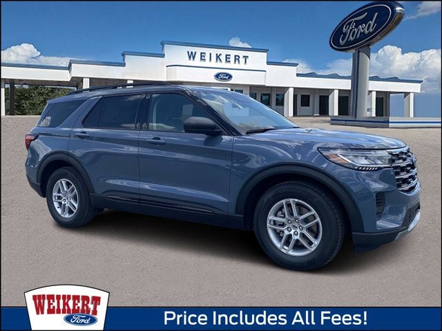 2026 Ford Explorer Active in Vapor Blue Metallic — front three-quarter view