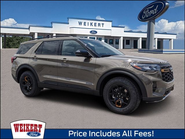 2026 Ford Explorer Tremor in Marsh Gray — front three-quarter view