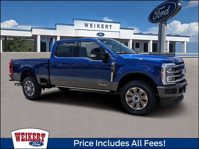 2026 Ford F-250SD King Ranch in Argon Blue Metallic — front three-quarter view