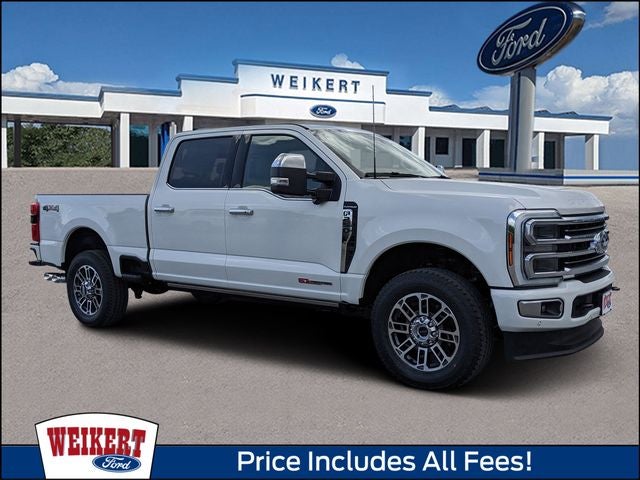 2026 Ford F-250SD Platinum in Star White Metallic Tc — front three-quarter view