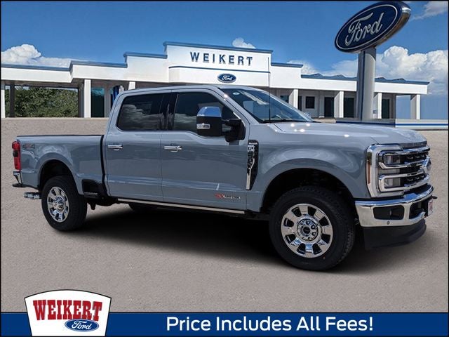 2026 Ford F-250SD King Ranch in Glacier Gray Metallic Tri-Coat — front three-quarter view