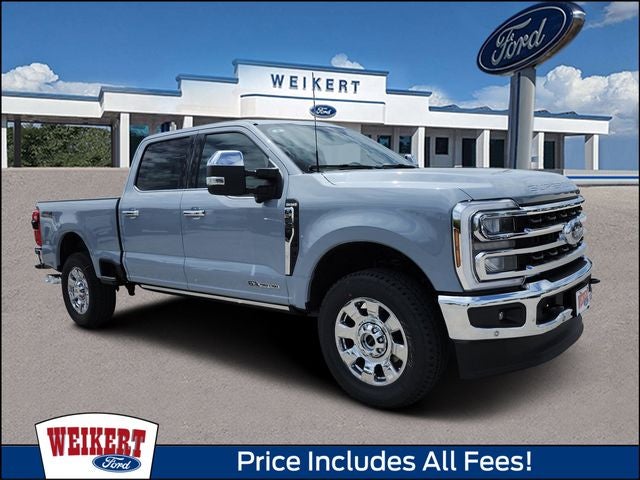 2026 Ford F-250SD King Ranch in Glacier Gray Metallic Tri-Coat — front three-quarter view