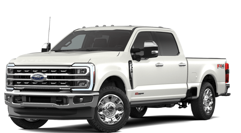 2026 Ford F-350SD Lariat in Star White Metallic Tri-Coat — front three-quarter view