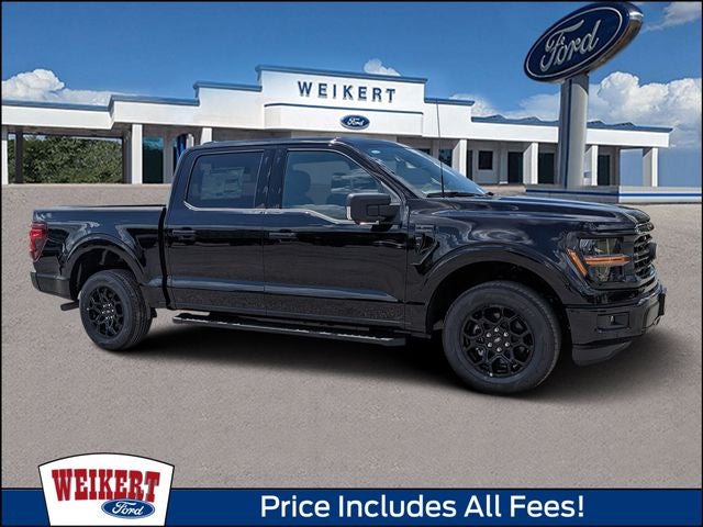 2026 Ford F-150 XLT in Agate Black Metallic — front three-quarter view