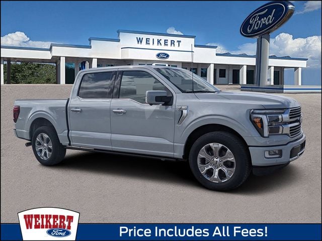 2026 Ford F-150 Platinum in Avalanche — front three-quarter view