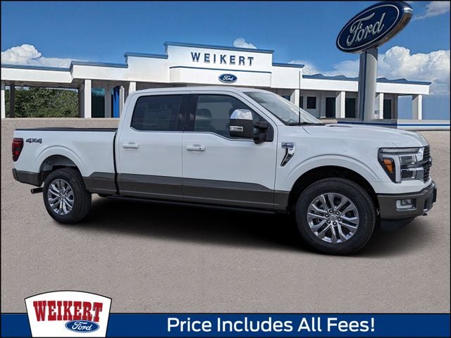 2026 Ford F-150 King Ranch in Star White Metallic Tri-Coat — front three-quarter view