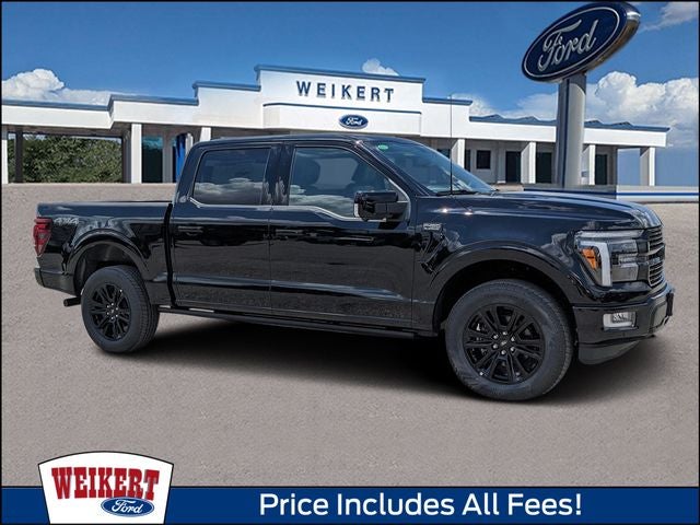 2026 Ford F-150 Platinum in Agate Black Metallic — front three-quarter view