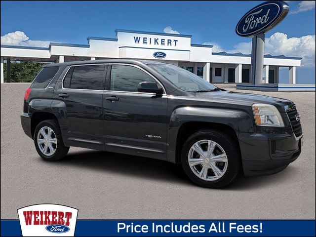 2017 GMC Terrain SLE-1 in Graphite Gray Metallic — front three-quarter view