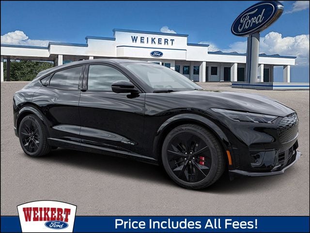 2026 Ford Mustang Mach-E GT in Shadow Black — front three-quarter view
