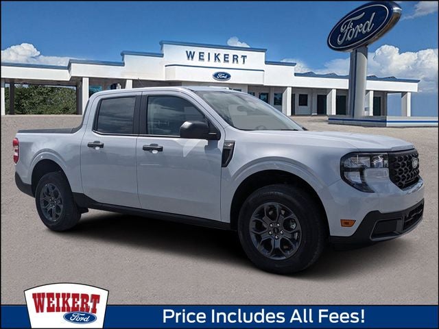 2026 Ford Maverick XLT in Space White Metallic — front three-quarter view