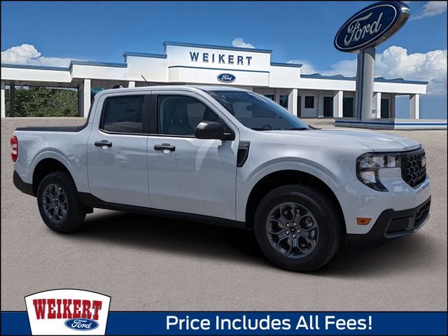 2026 Ford Maverick XLT in Space White Metallic — front three-quarter view