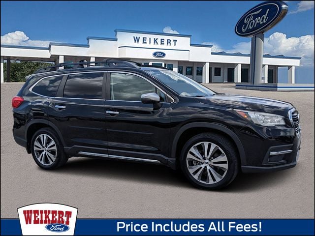 2022 Subaru Ascent Touring in Crystal Black Silica — front three-quarter view